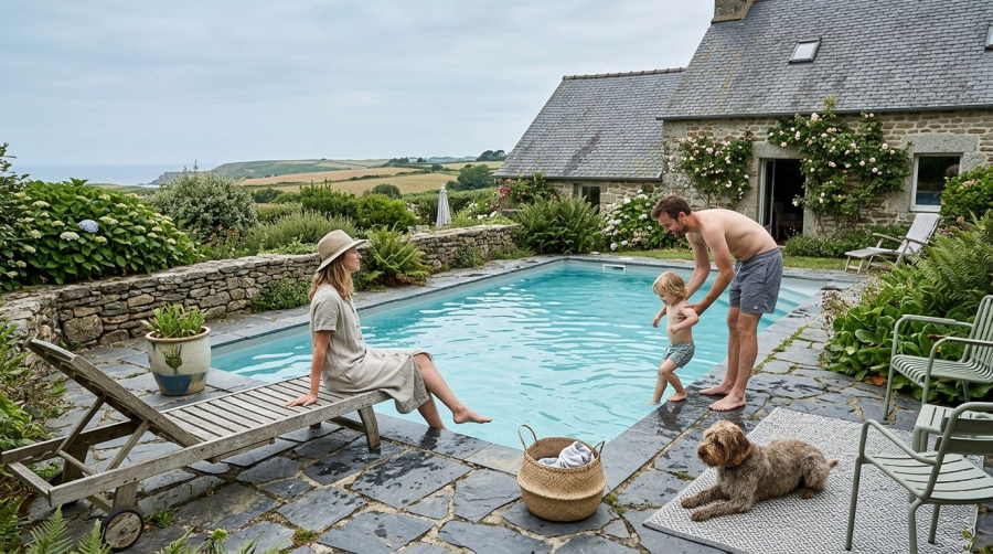 Urlaub mit privatem Pool in der Bretagne genießen